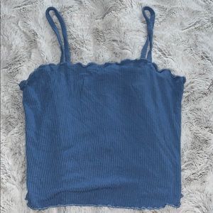 blue cropped tank